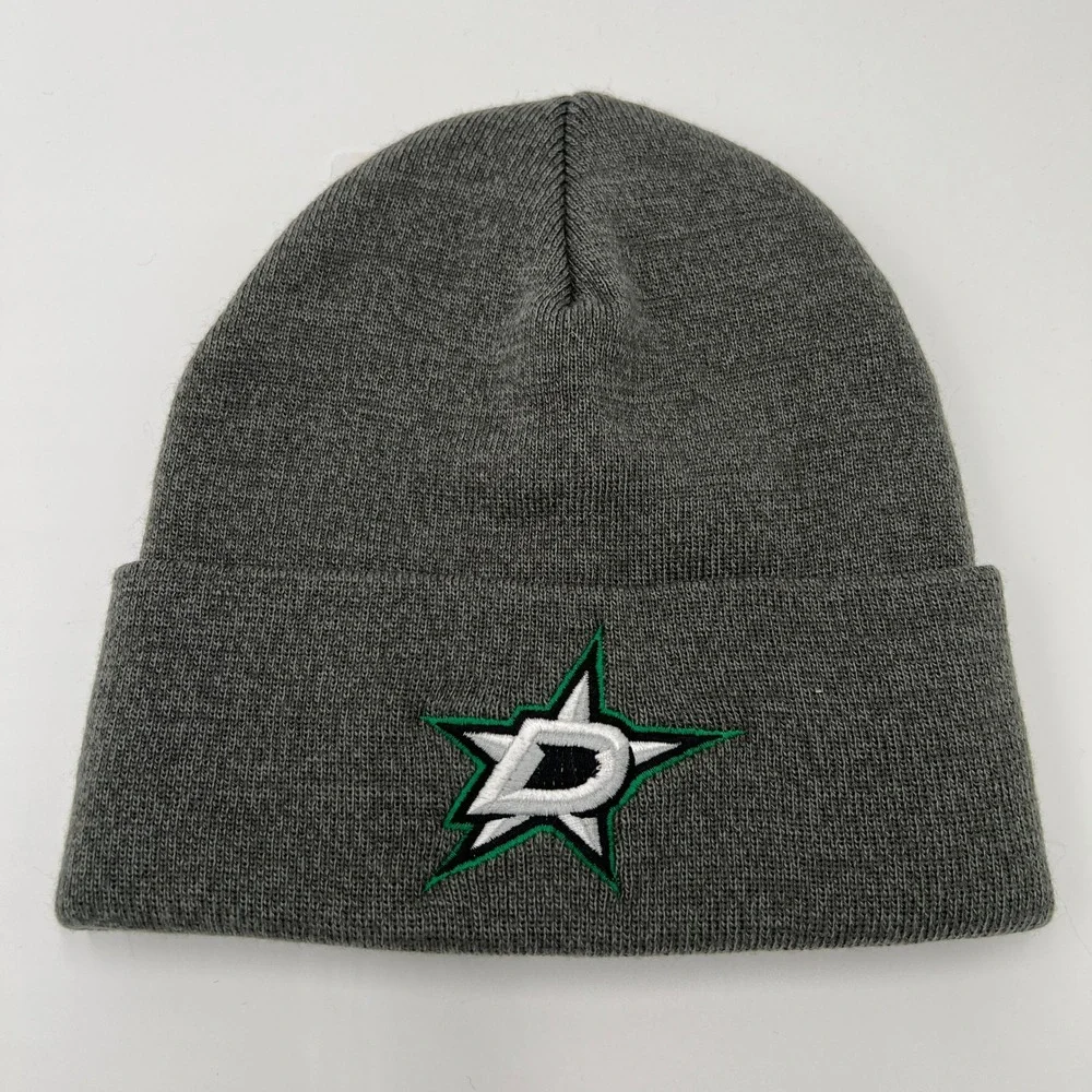 Adidas Dallas Stars NHL Hockey Team Beanie‎ Hat One Size Fits All Gray